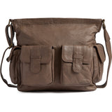 DEPECHE Powerfield sheep leather shopper Shopper 250 Dark Taupe