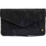 DEPECHE Purse/waist bag in soft leather and timeless design Purse / Credit card holder 142 Black Snake