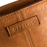 DEPECHE Raw and nice crossbody bag in soft leather Cross over 014 Cognac