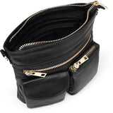 DEPECHE Raw and nice crossbody bag in soft leather Cross over 097 Gold