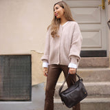 Depeche Clothing Sarah alpaca knit cardigan Knitwear 011 Sand