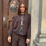 Depeche Clothing Sarah alpaca knit cardigan Knitwear 015 Brown