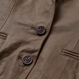 Depeche leather wear Savanna leather blazer Blazer 020 Taupe