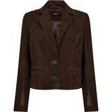 Depeche leather wear Savanna suede blazer Blazer 067 Dusty brown
