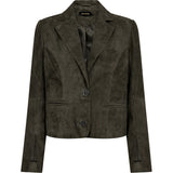 Depeche leather wear Savanna suede blazer Blazer 335 Dark Khaki