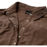 Depeche leather wear Sharon Suede Fringes Shirt Shirt 338 Walnut Brown
