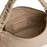 DEPECHE Sheep leather crossover bag with ruched strap Cross over 202 Vanilla