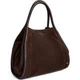 DEPECHE Suede shopper bag Shopper 008 Chocolate