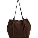 DEPECHE Beautiful suede shopper Shopper 008 Chocolate
