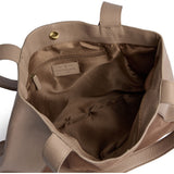 DEPECHE Shopper bag in suede and cow leather Shopper 224 Taupe