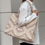 DEPECHE Shopper decorated with beautiful pattern Shopper 045 Dusty Rose