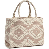 DEPECHE Shopper decorated with beautiful pattern Shopper 045 Dusty Rose