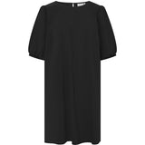 Depeche Clothing Short Abi dress with puff sleeves Dresses 099 Black (Nero)
