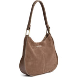 DEPECHE Shoulder bag in suede and cow leather Shoulderbag / Handbag 224 Taupe
