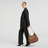 DEPECHE Shoulder bag in suede and cow leather Shoulderbag / Handbag 224 Taupe