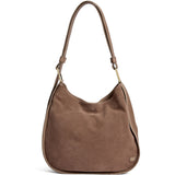 DEPECHE Shoulder bag in suede and cow leather Shoulderbag / Handbag 224 Taupe