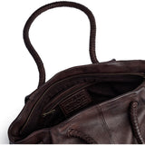DEPECHE Shoulderbag with beautiful braided strap Shoulderbag / Handbag 161 Dark brown