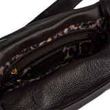 DEPECHE Shoulderbag with leopard lining Shoulderbag / Handbag 161 Dark brown
