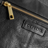 DEPECHE Simple crossover bag in beautiful leather Crossover 099 Black