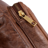 DEPECHE Simple crossover bag in beautiful leather Cross over 133 Brandy