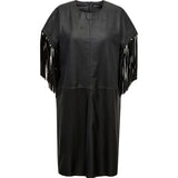 Depeche leather wear Skylar Fringes dress Dress 099 Black