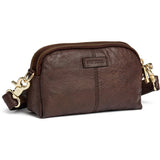 DEPECHE Small leather clutch in classic design Small bag / Clutch 106 Coffee