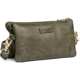 DEPECHE Small leatherbag with golden details Small bag / Clutch 049 Army Green