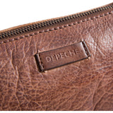 DEPECHE Small leatherbag with golden details Small bag / Clutch 133 Brandy