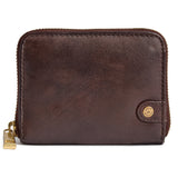 DEPECHE Small simple wallet in soft leather Purse / Credit card holder 106 Coffee