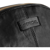 DEPECHE Soft and spacious leather cosmetic bag Accessories 099 Black (Nero)