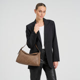 DEPECHE Sofya handwoven calf leather crossover Cross over 250 Dark Taupe