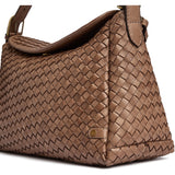 DEPECHE Sofya handwoven calf leather crossover Cross over 250 Dark Taupe