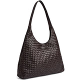 DEPECHE Sofya handwoven leather shoulder bag Shoulderbag / Handbag 161 Dark brown