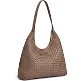 DEPECHE Sofya handwoven leather shoulder bag Shoulderbag / Handbag 250 Dark Taupe