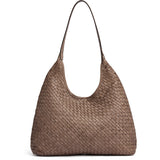 DEPECHE Sofya handwoven leather shoulder bag Shoulderbag / Handbag 250 Dark Taupe