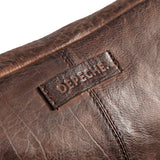 DEPECHE Spacious leather bumbag in classy look Bumbag 133 Brandy