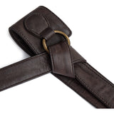 DEPECHE Statement leather waist belt Belts 161 Dark brown