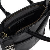 DEPECHE Stylish shoulder bag with adjustable canvas strap Shoulderbag / Handbag 099 Black (Nero)