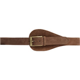 DEPECHE Suede Waist Belt Belt 327 Dark Camel