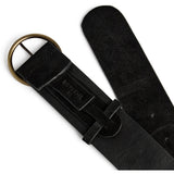 DEPECHE Suede belt Belts 154 Black/Brass