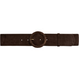 DEPECHE Suede belt Belts 008 Chocolate