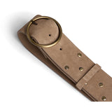 DEPECHE Suede belt w. studs Belts 011 Sand