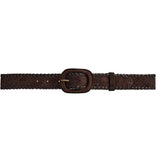 DEPECHE Suede belt with oval buckle Belt 008 Chocolate