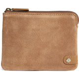 DEPECHE Suede card holder with gold details Purse / Credit card holder 196 Dark tan