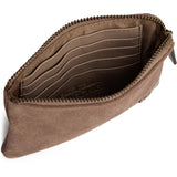 DEPECHE Suede card holder with gold details Purse / Credit card holder 224 Taupe