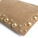 DEPECHE Suede clutch/crossover with stud details Small bag / Clutch 011 Sand