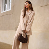 DEPECHE Suede crossbody bag Cross over 008 Chocolate