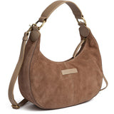DEPECHE Suede crossbody bag Cross over 020 Taupe
