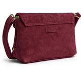 DEPECHE Suede crossover bag with flap Cross over 305 Ox Blood