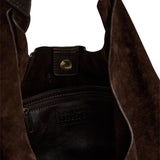 DEPECHE Suede shopper Shoulderbag / Handbag 008 Chocolate
